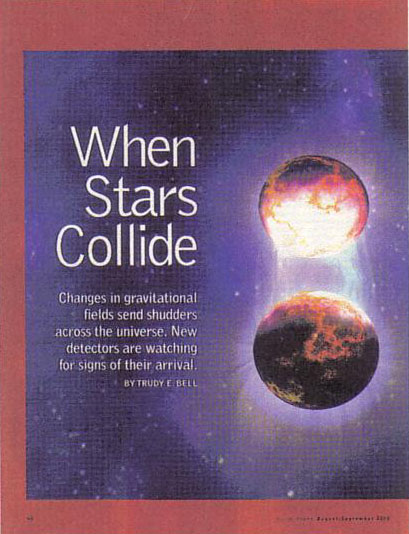 Air & Space Smithsonian Sept 2005 - search for gravitational waves with ALLEGRO and LIGO 