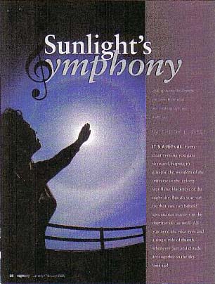 Night Sky Jan-Feb 2005 - feature on thrilling meteorological optical phenomena in the daytime sky - features a few of my photographs