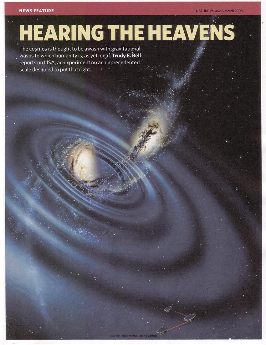Nature March 7 2008 - about NASA's LISA spacecraft intended to detect gravitational waves