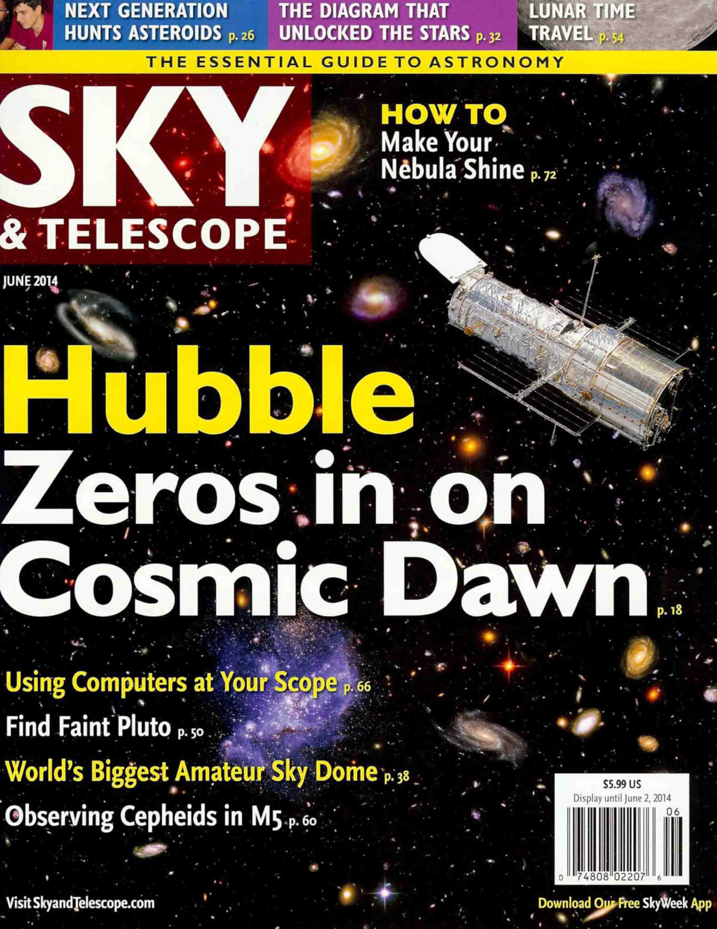 &ldquo;Staring Back to Cosmic Dawn,&rdquo; cover story about CANDELS; wrote with Sandra M. Faber, Henry C. Ferguson, David C. Koo, and Joel R. Primack. Sky & Telescope, June 2014
